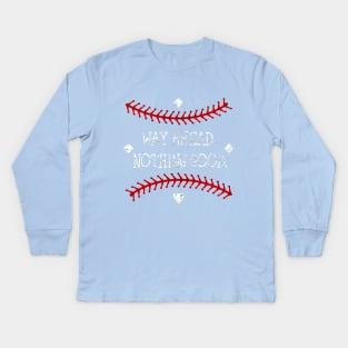 Primitive Fundamental Baseball Softball Pitching Sayings Kids Long Sleeve T-Shirt